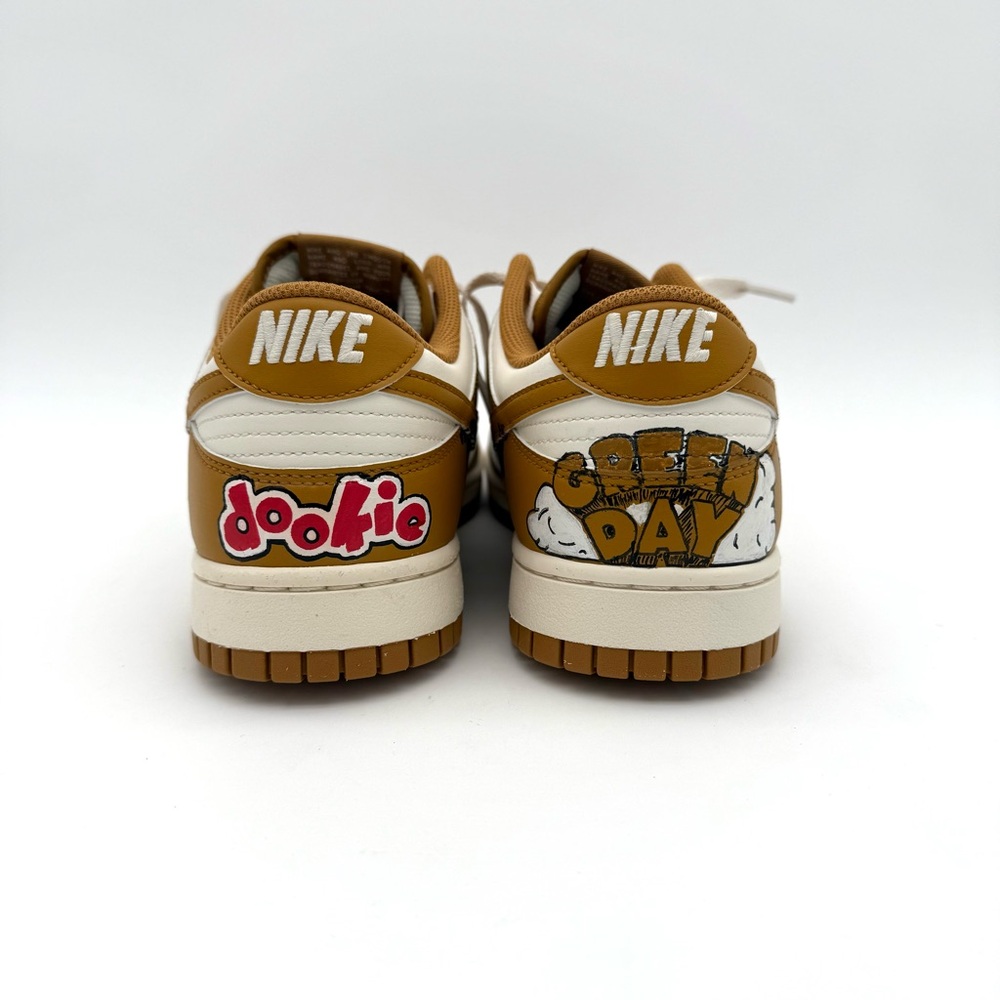 NIB NWT New Nike Dunk Low Retro Men's 10.5 Custom Green Day Dookie Shoes Kicks - Picture 5 of 11